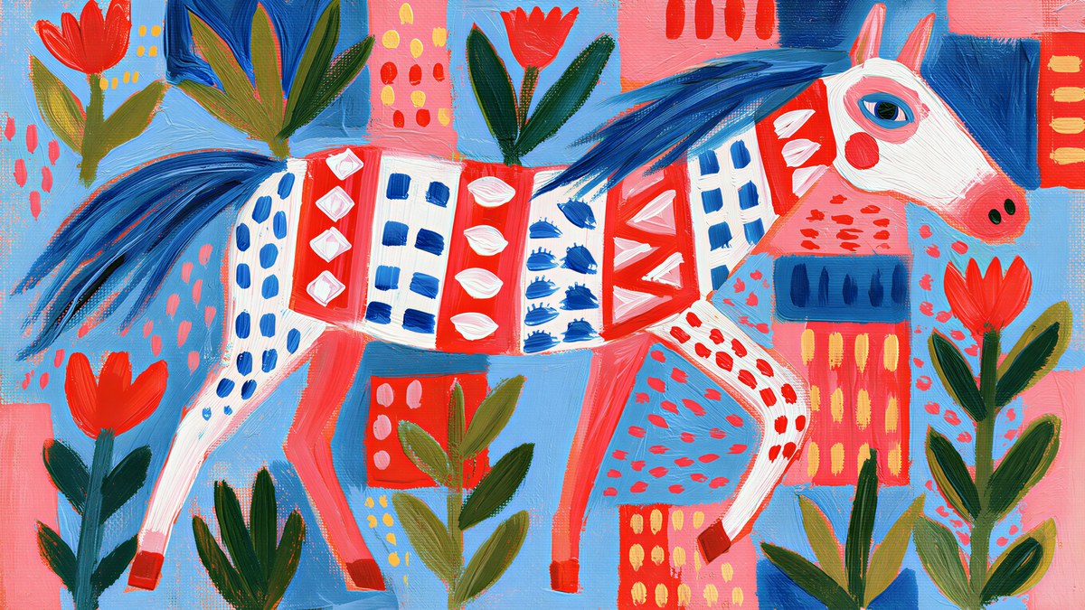 Folk Art Frame TV Art
