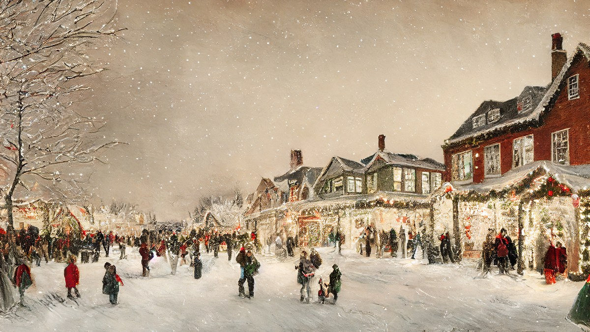 Vintage Christmas Frame TV Art