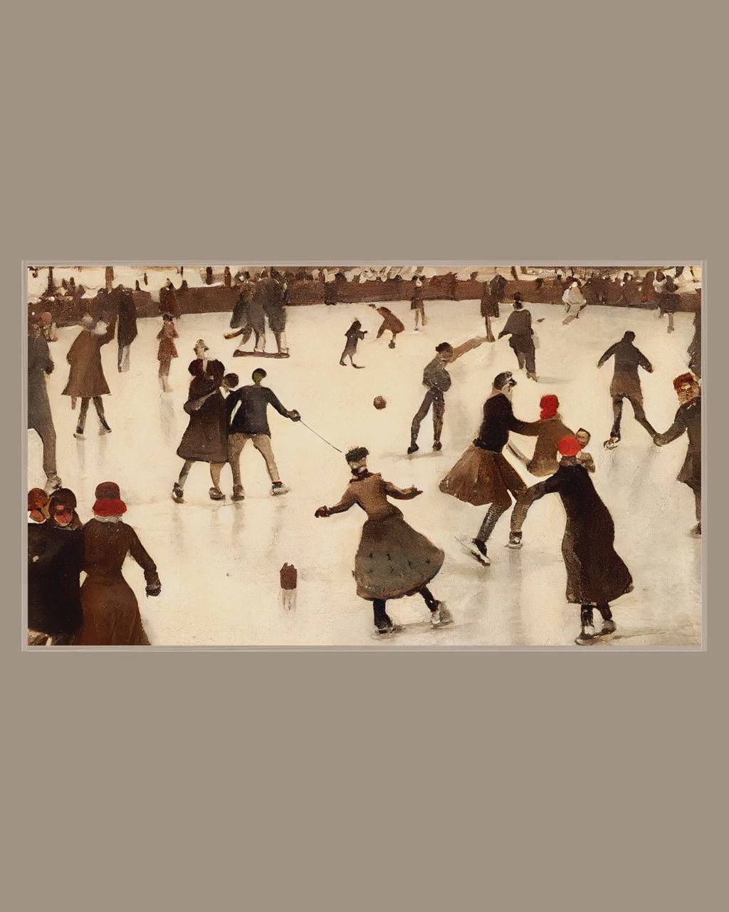 Video of the Red Hat Skaters Frame TV art in a room