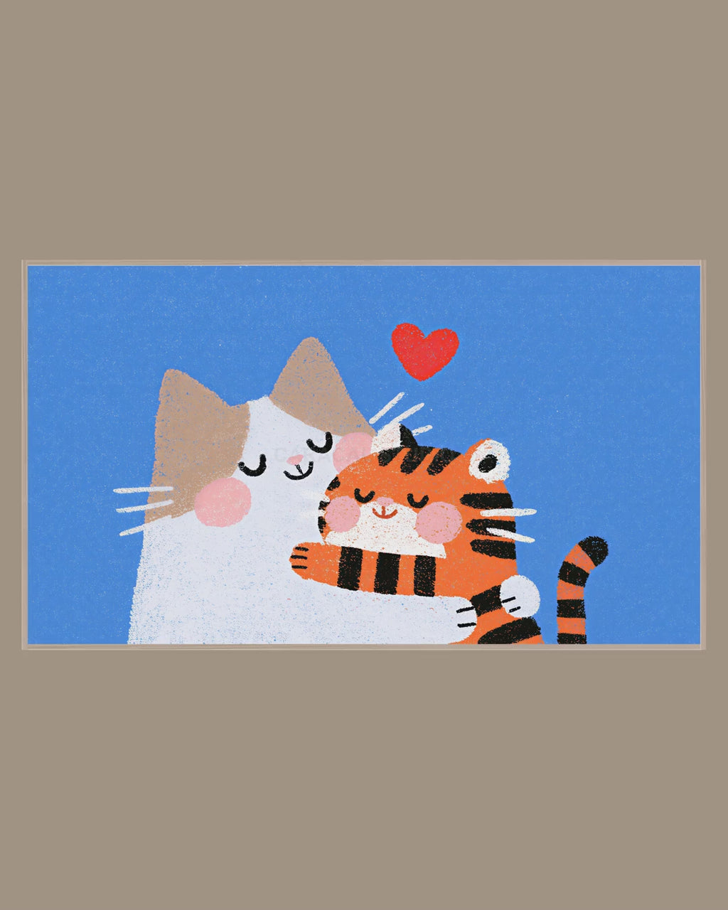 Video of the Cat and Kitten Heart Frame TV art in a room