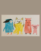 Video of the Crayon Animal Lineup Frame TV art in a room