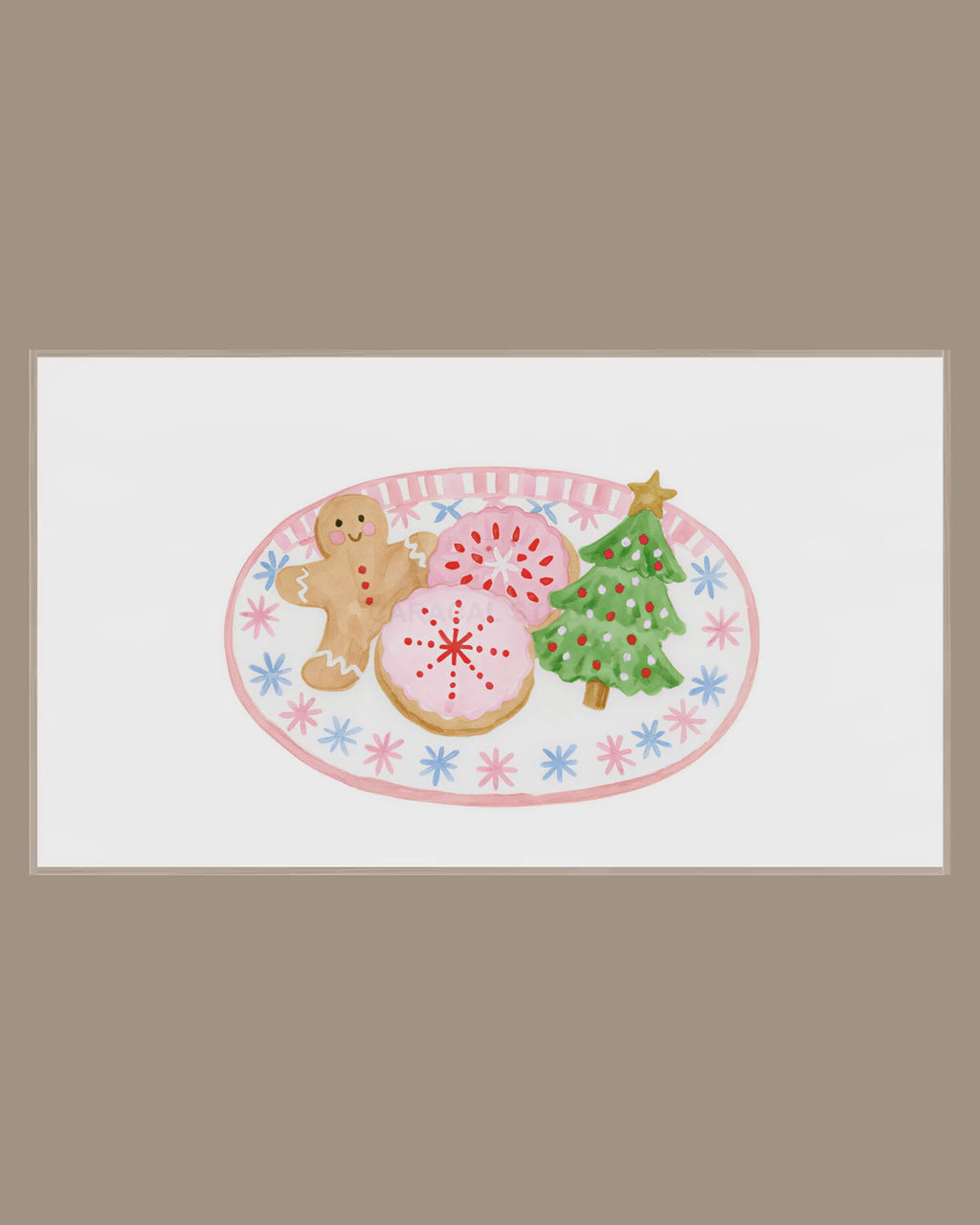 Video of the Gingerbread Cookie Plate Frame TV art in a room