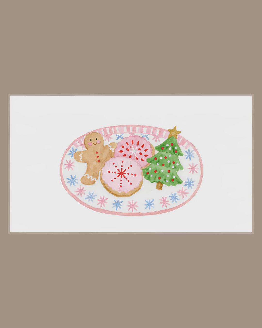 Video of the Gingerbread Cookie Plate Frame TV art in a room