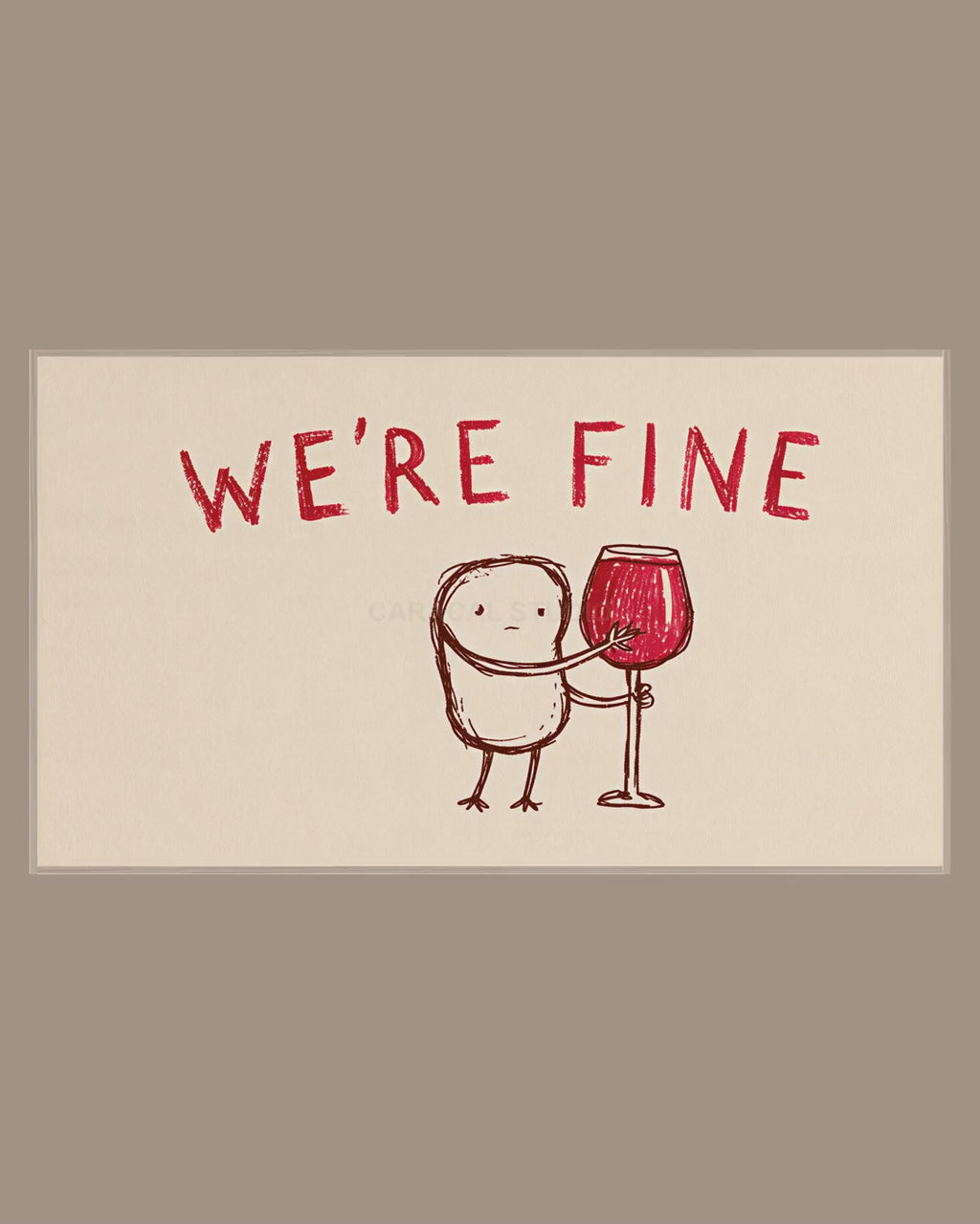 Video of the Worried Wine Doodle Frame TV art in a room