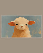 Video of the Grumpy Peach Lamb Frame TV art in a room