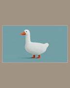 Video of the Lone White Duck Frame TV art in a room