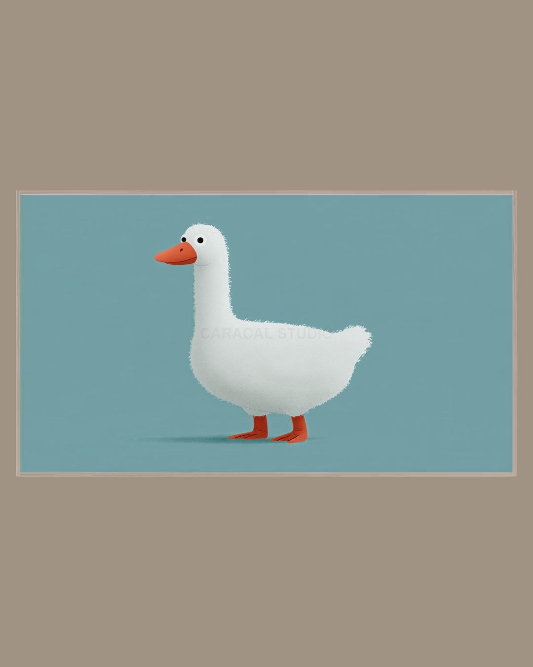 Video of the Lone White Duck Frame TV art in a room