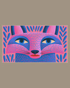 Video of the Dotted Folk Fox Frame TV art in a room