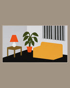 Video of the Orange Lamp Quiet Room Frame TV art in a room