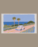 Video of the Pastel Coast Road Frame TV art in a room