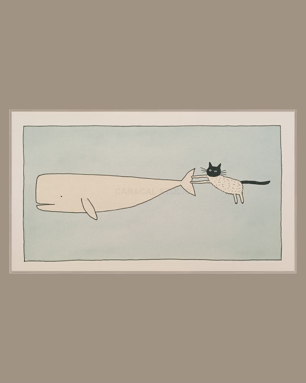 Video of the Cat and the Whale Frame TV art in a room