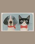 Video of the Hound and Cat Portrait Frame TV art in a room