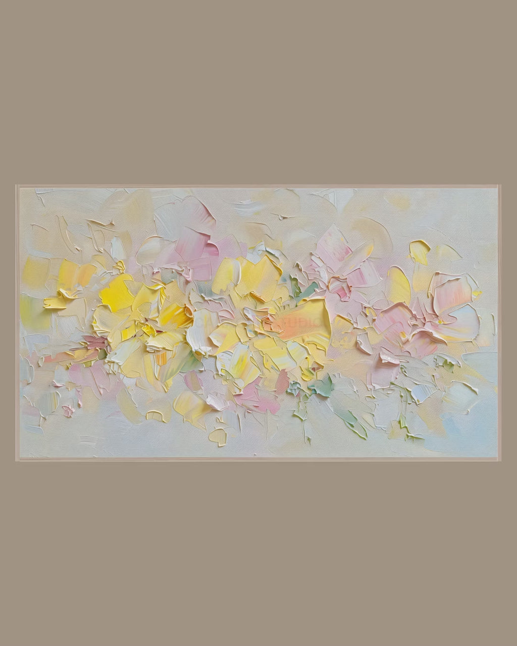 Video of the Pastel Impasto Blooms Frame TV art in a room