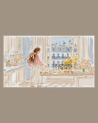 Video of the Paris Morning Tea Frame TV art in a room