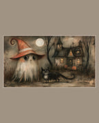 Video of the Haunted House Friends Frame TV art in a room