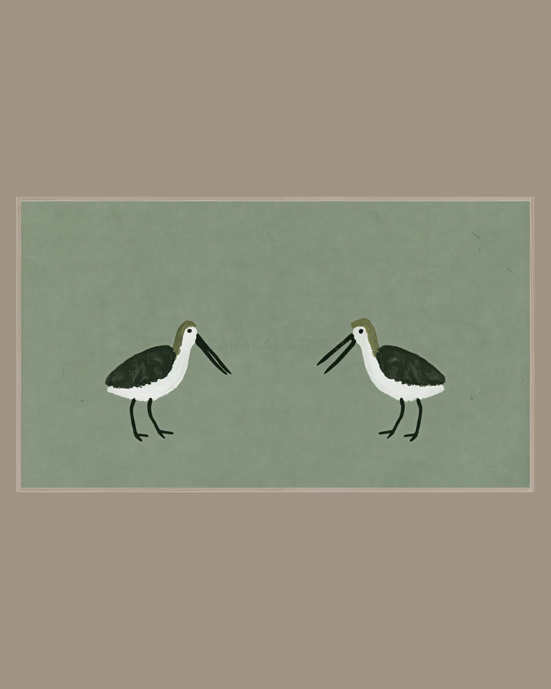 Video of the Sage Shorebirds Frame TV art in a room