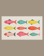 Video of the Nine Folk Fish Frame TV art in a room
