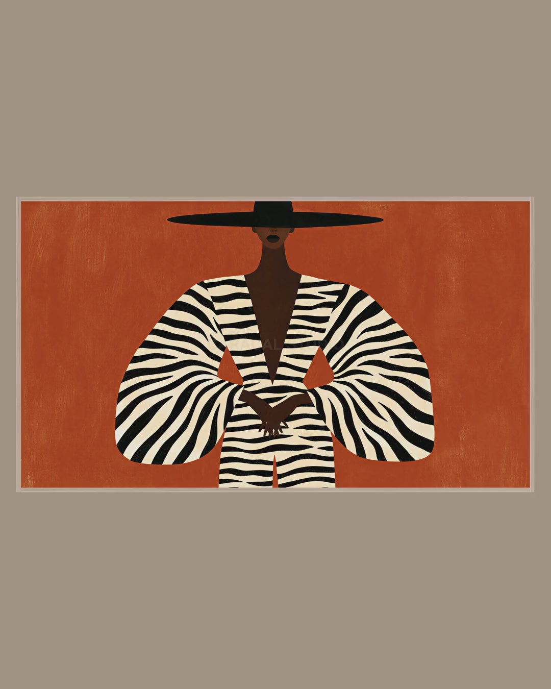 Video of the Zebra Coat Fashion Frame TV art in a room