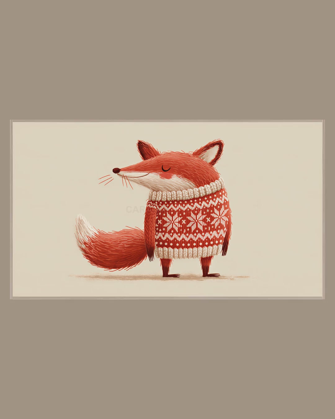 Video of the Nordic Sweater Fox Frame TV art in a room