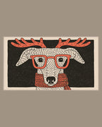 Video of the Whippet in Red Antlers Frame TV art in a room