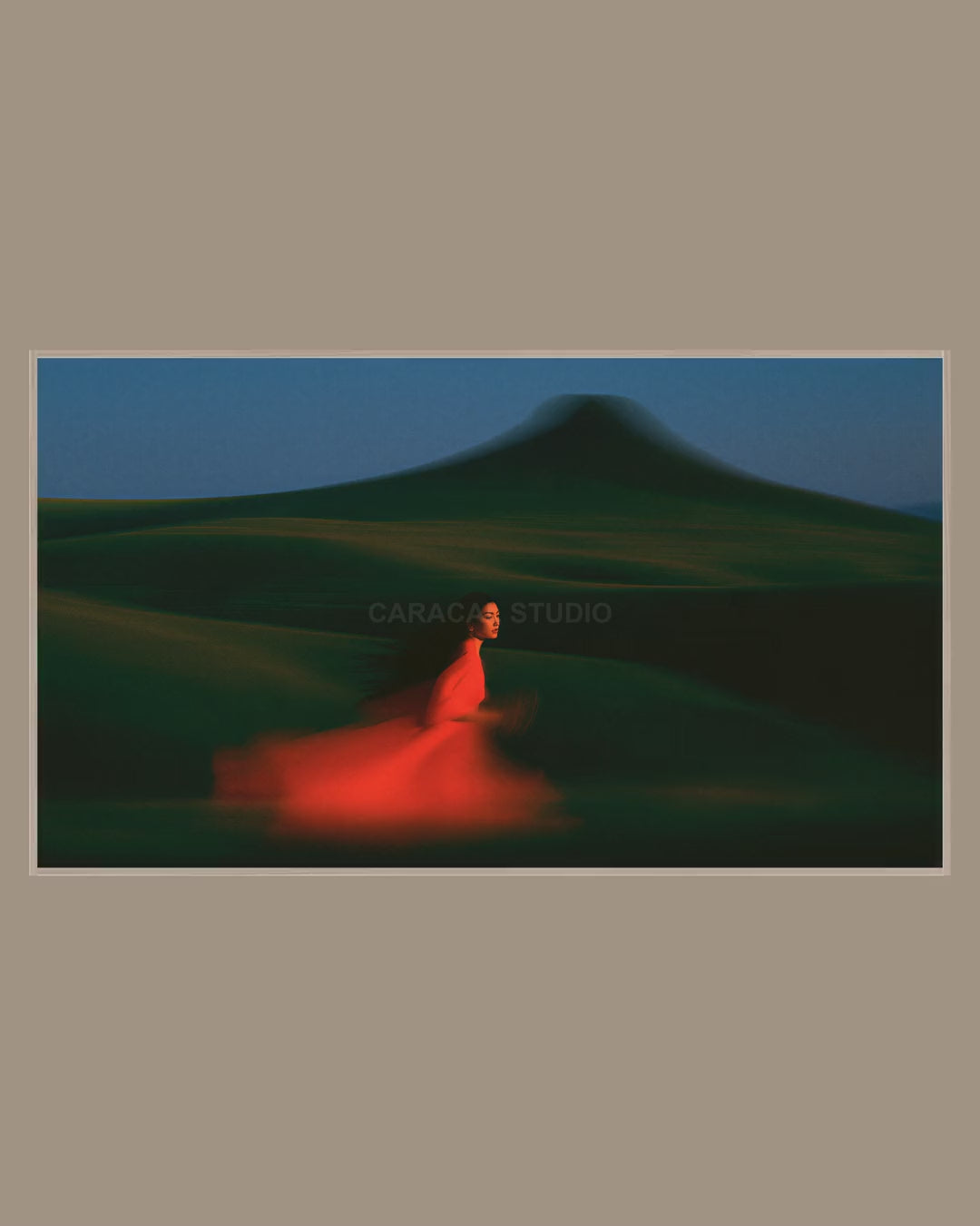 Video of the Running Red Dress Frame TV art in a room