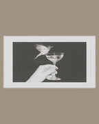 Video of the Bird on Champagne Coupe Frame TV art in a room