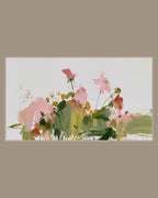 Video of the Pink Brushstroke Wildflowers Frame TV art in a room