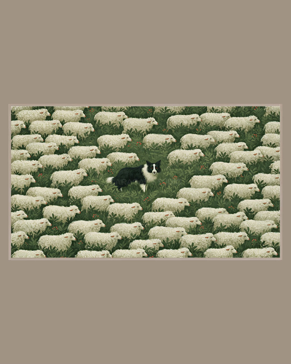 Video of the Collie and the Flock Frame TV art in a room