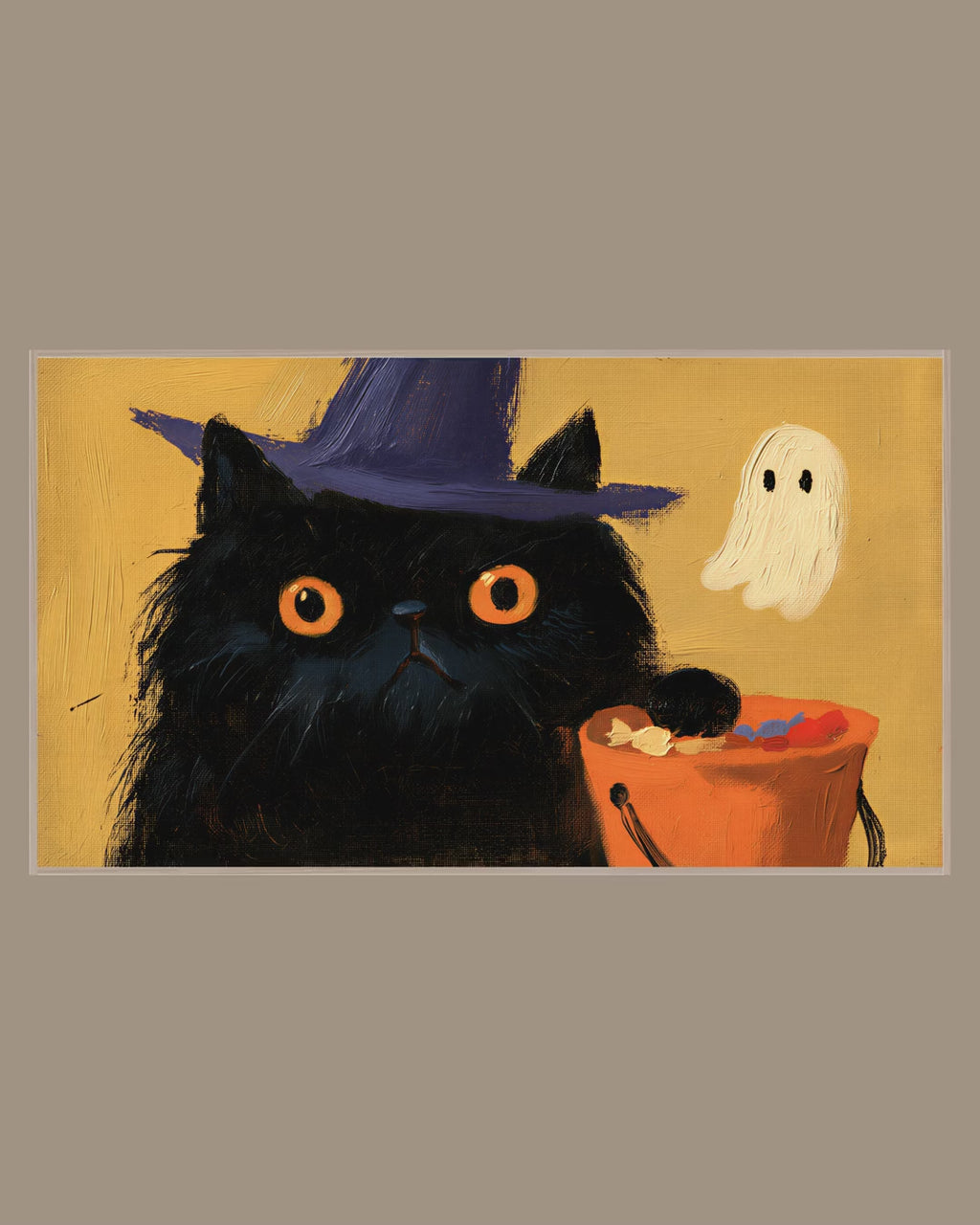 Video of the Candy Bucket Cat Frame TV art in a room