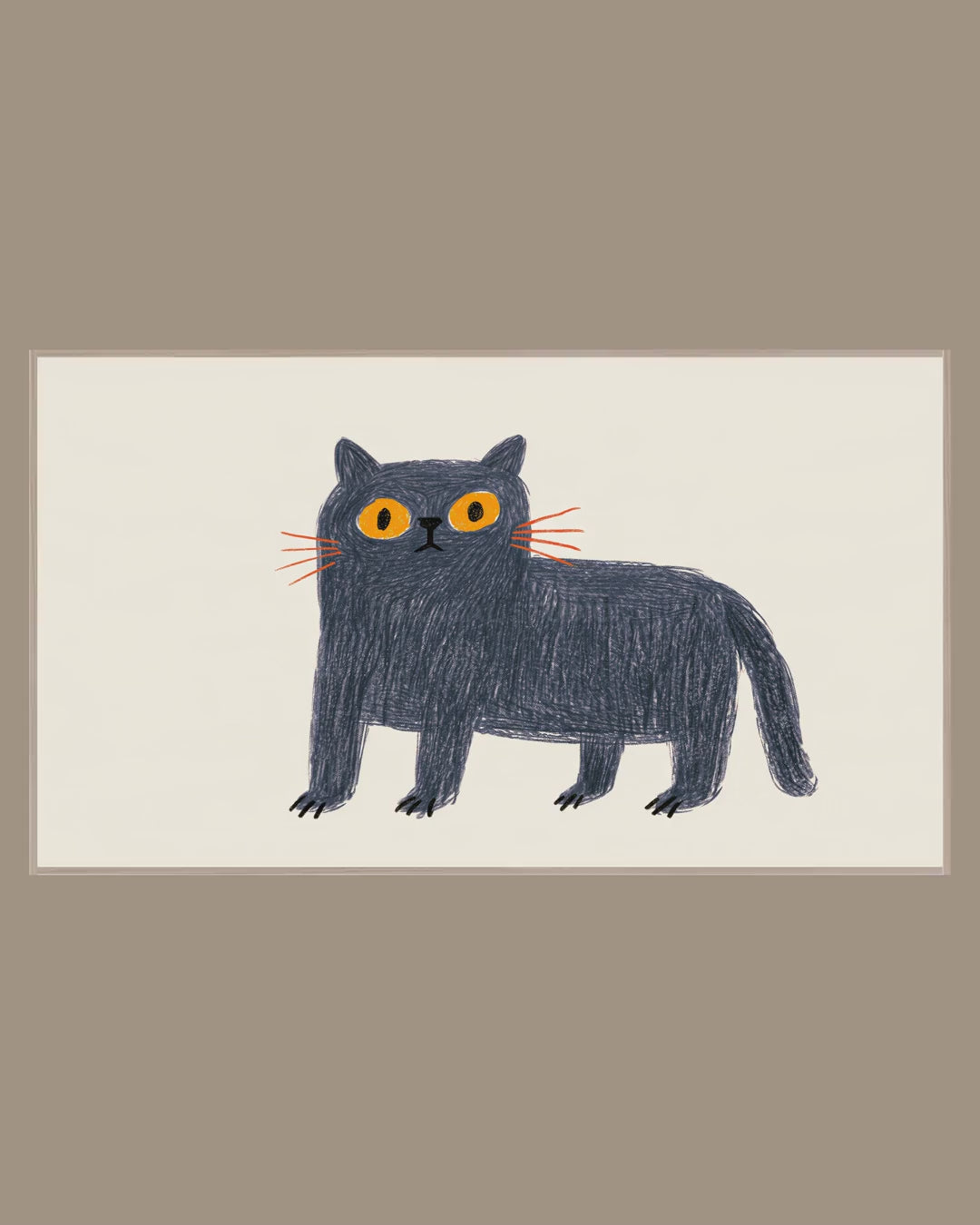 Video of the Round British Blue Cat Frame TV art in a room