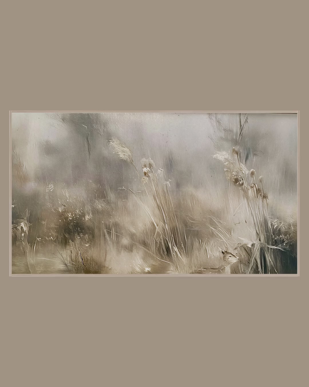 Video of the Misty Meadow Grasses Frame TV art in a room