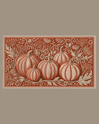 Video of the Folk Pumpkin Relief Frame TV art in a room