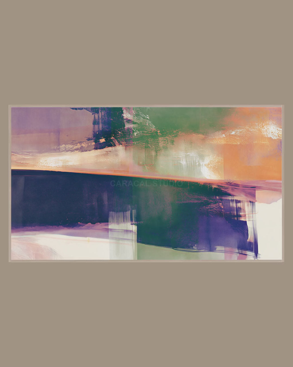 Video of the Grainy Purple Horizon Frame TV art in a room