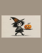 Video of the Little Witch Lantern Frame TV art in a room