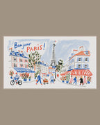 Video of the Bonjour Paris Street Frame TV art in a room