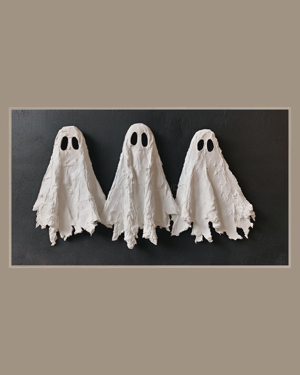 Video of the Three Textured Ghosts Frame TV art in a room