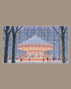 Video of the Snowy Night Carousel Frame TV art in a room