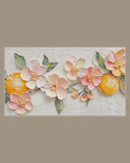 Video of the Blossoms and Oranges Frame TV art in a room