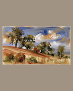 Video of the Windswept Hillside Trees Frame TV art in a room