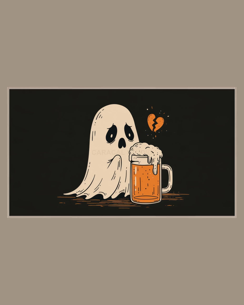 Video of the Heartbroken Beer Ghost Frame TV art in a room