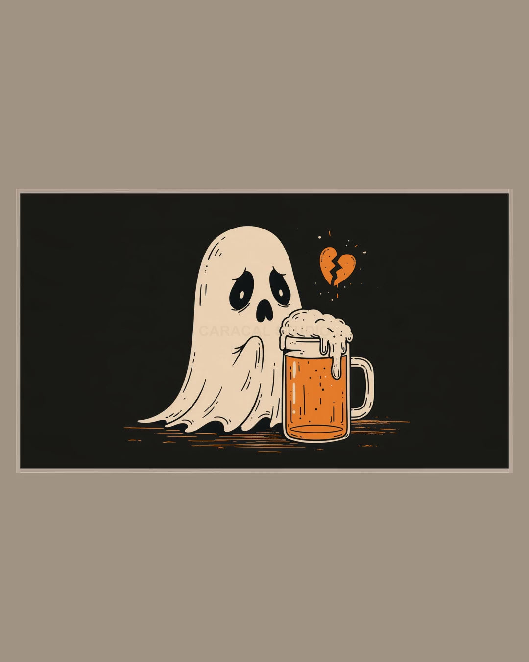 Video of the Heartbroken Beer Ghost Frame TV art in a room