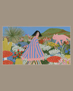 Video of the Pink Fox Garden Walk Frame TV art in a room