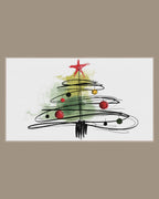 Video of the Scribble Ornament Tree Frame TV art in a room