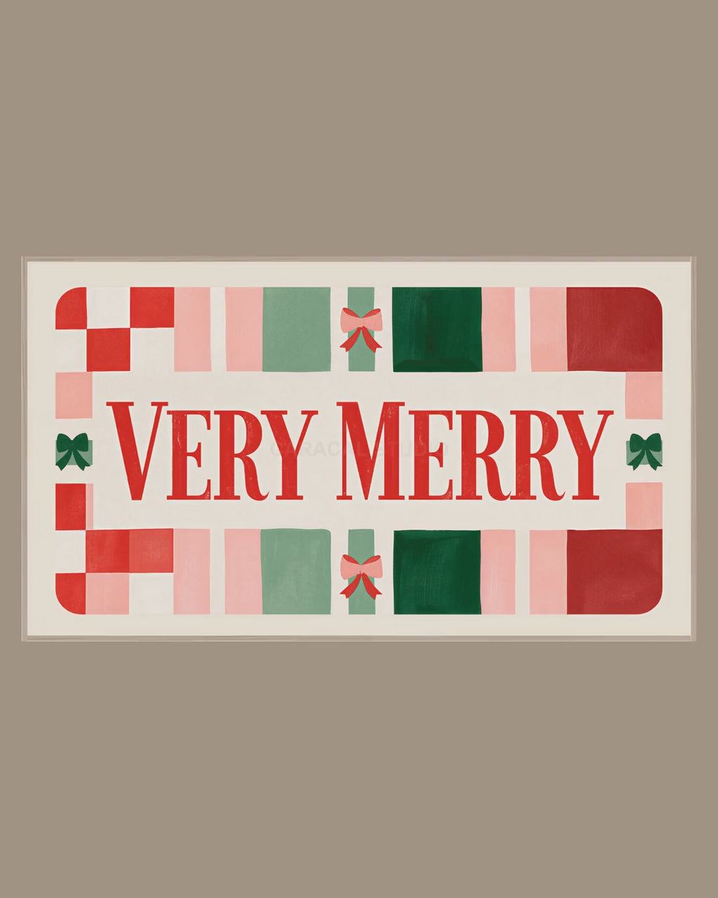 Video of the Very Merry Blocks Frame TV art in a room
