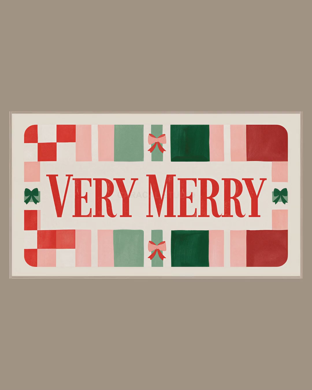Video of the Very Merry Blocks Frame TV art in a room