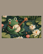 Video of the Banjo Pond Frog Frame TV art in a room