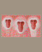 Video of the Polka Dot Snow Monkeys Frame TV art in a room