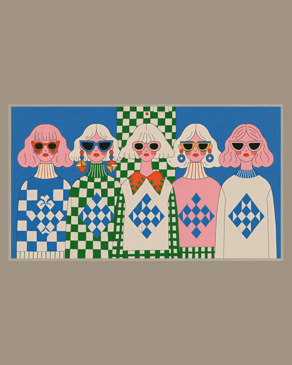 Video of the Retro Sunglasses Squad Frame TV art in a room