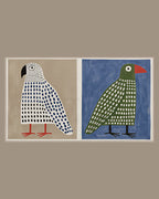 Video of the Polka Dot Bird Pair Frame TV art in a room