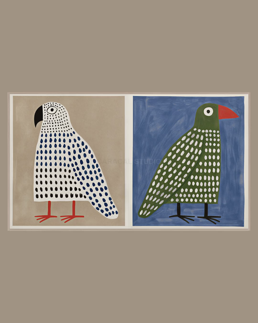 Video of the Polka Dot Bird Pair Frame TV art in a room